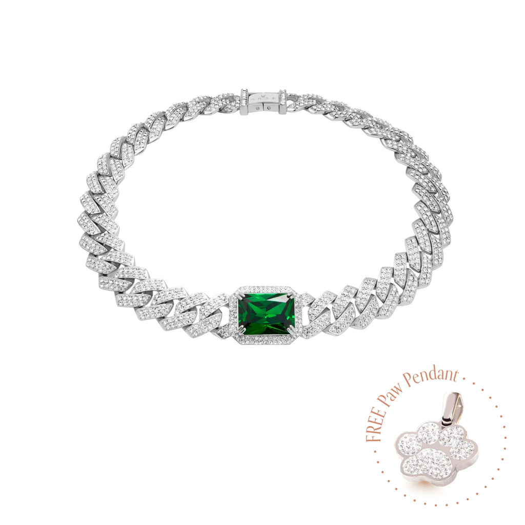 Emerald Chain Choker For Dog