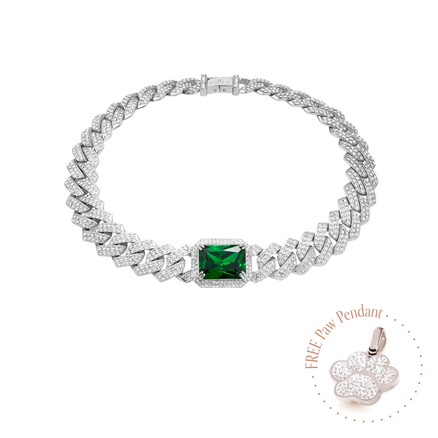 Emerald Chain Choker For Dog