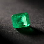 Rectangular Natural Emerald Gemstone Muzo Vivid Green 1.62 CT