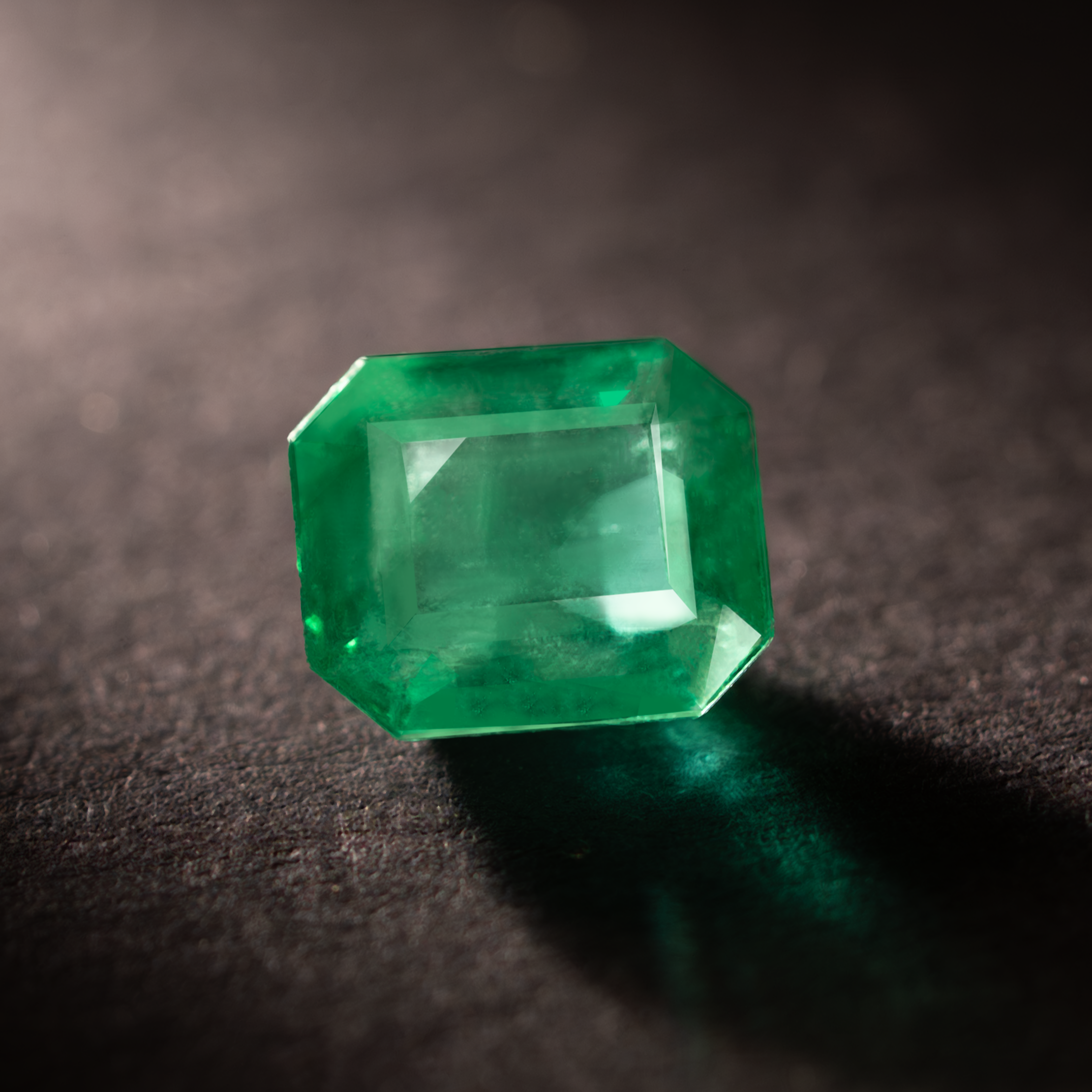 Rectangular Natural Emerald Gemstone Muzo Vivid Green 1.53 CT