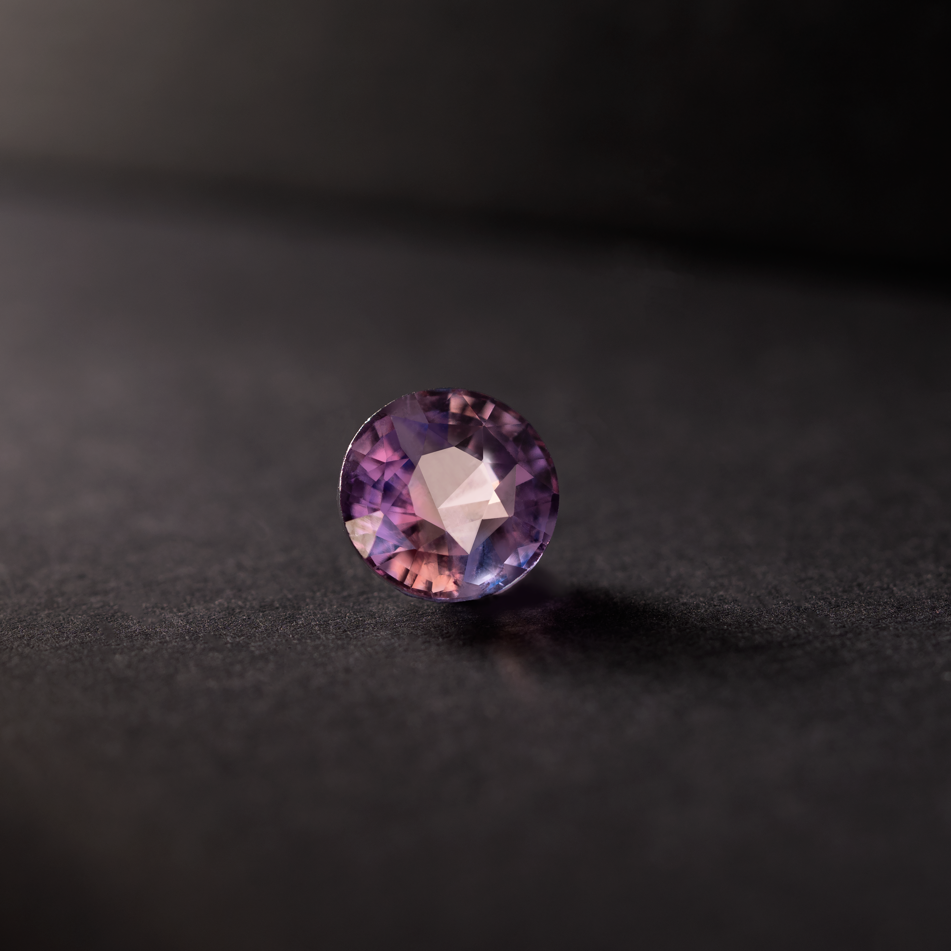 Round Natural Colored Gemstone Purple Sapphire 2.5 CT