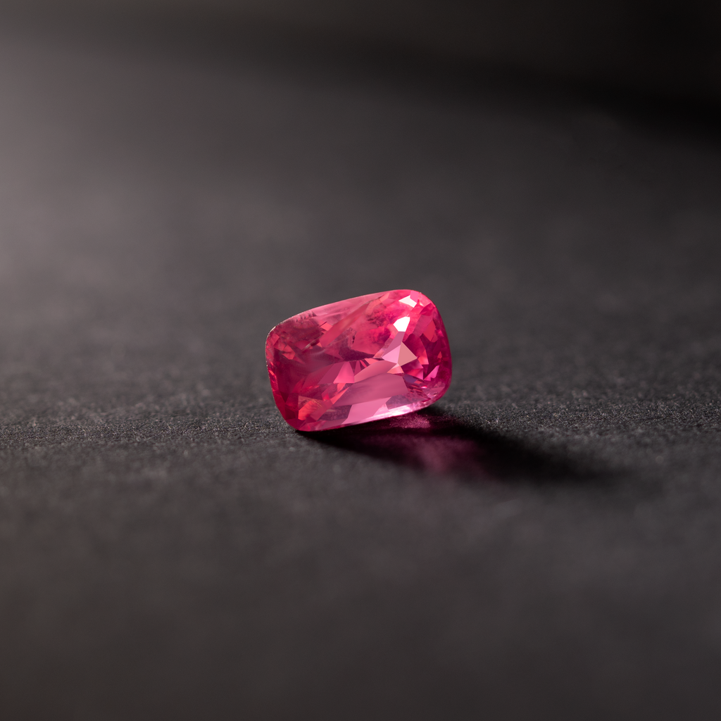 Cushion Natural Gemstone Spinel Pink Mahengeite 1.09 CT