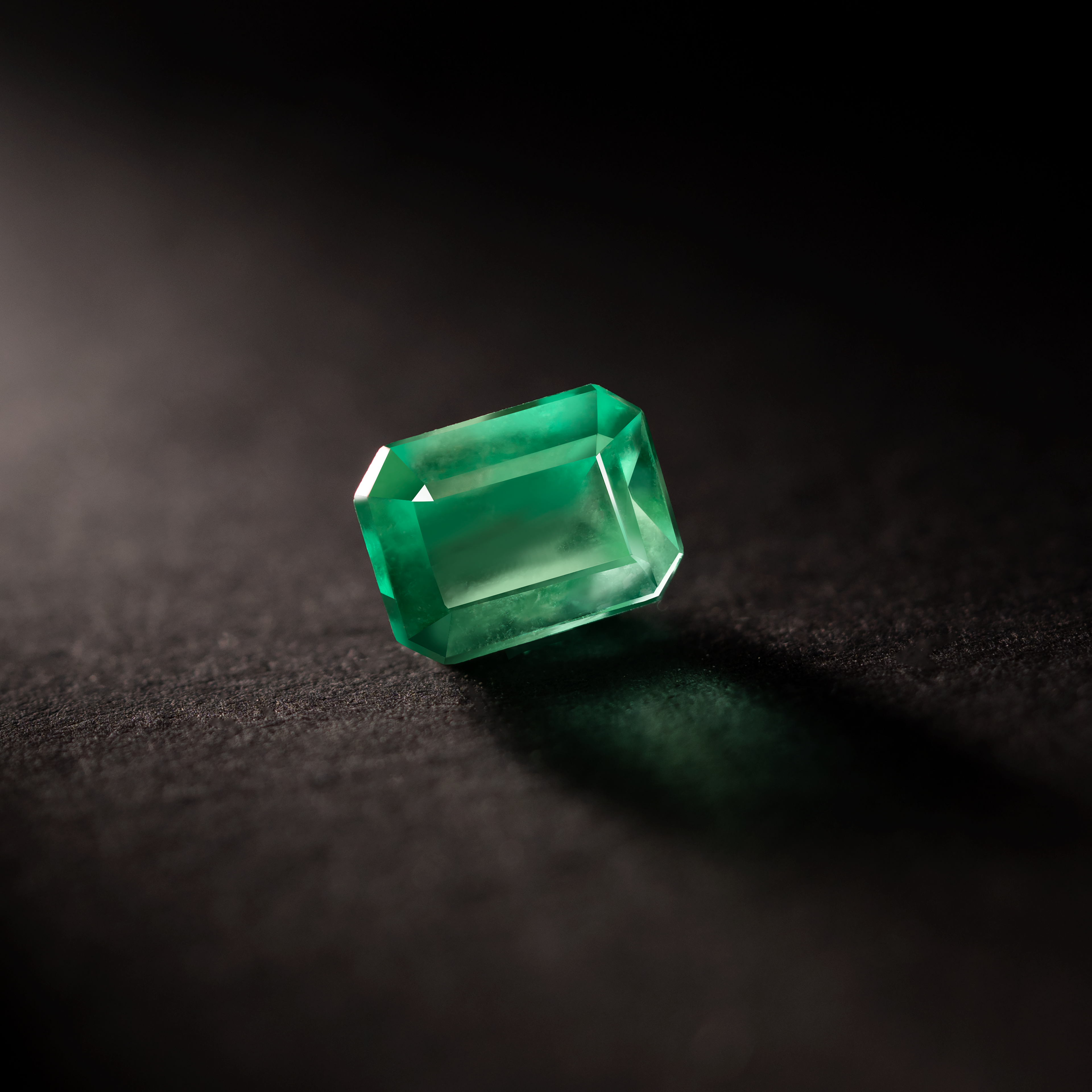Emerald Cut Natural Colored Gemstone Vivid Green Emerald 1.75 CT