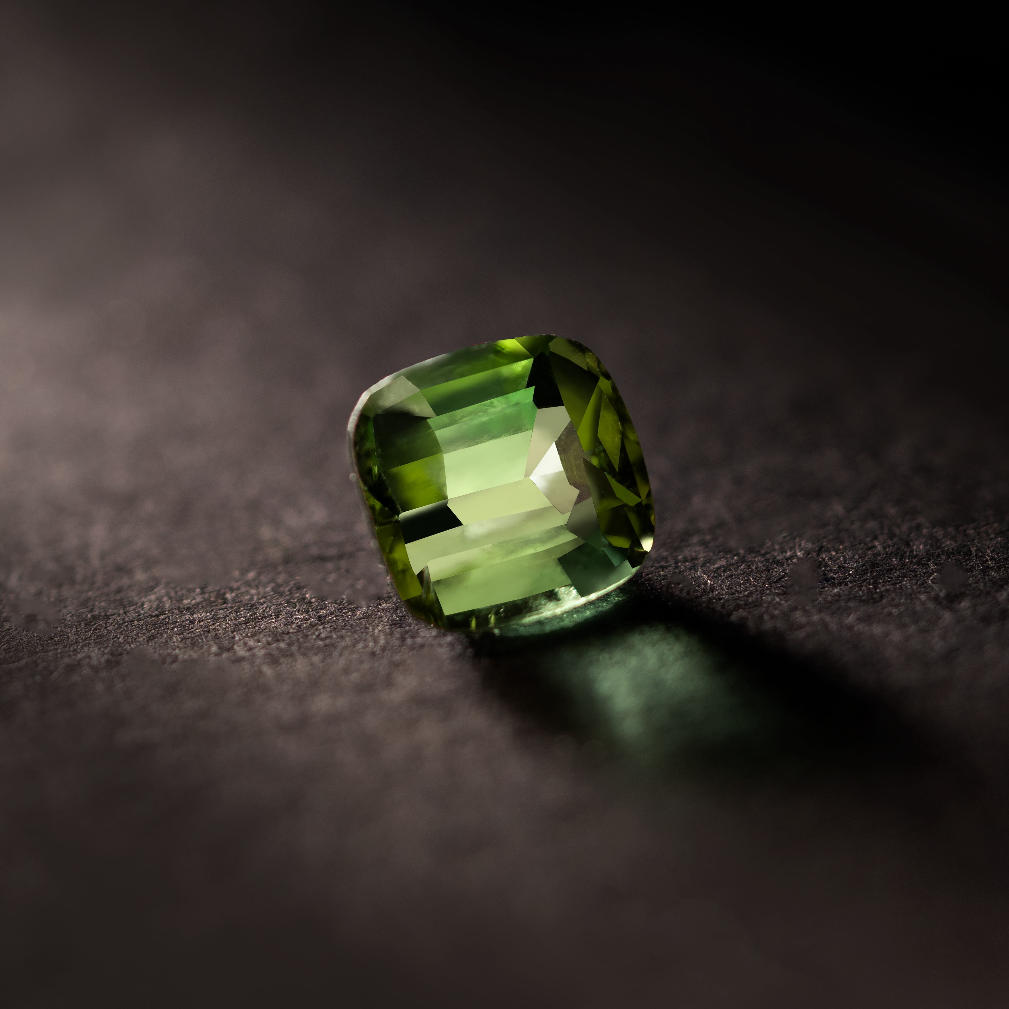 Cushion Natural Colored Gemstone Green Tourmaline 1.33 CT