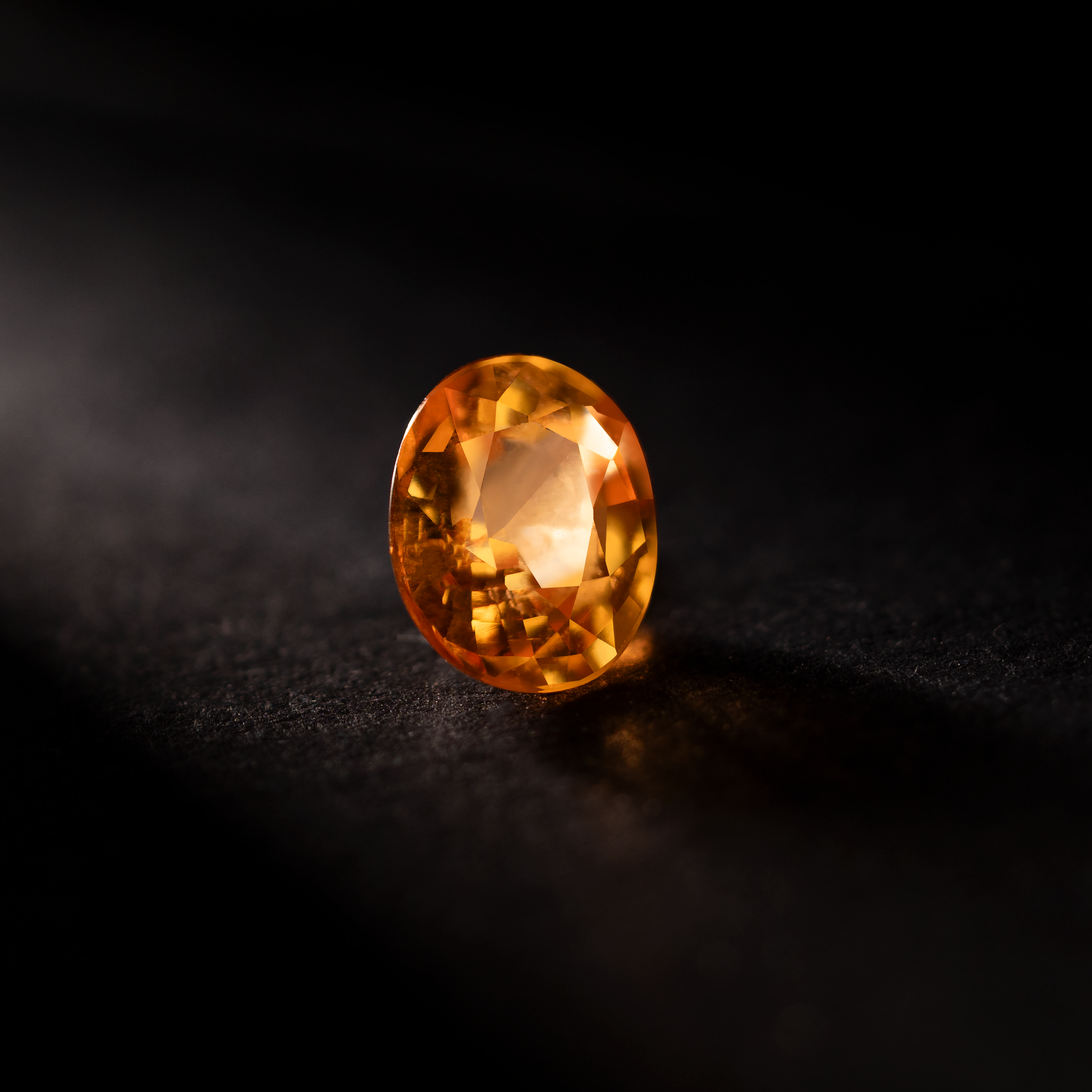 Oval Natural Colored Gemstone Orange Fanta Stone Garnet 1.61 CT
