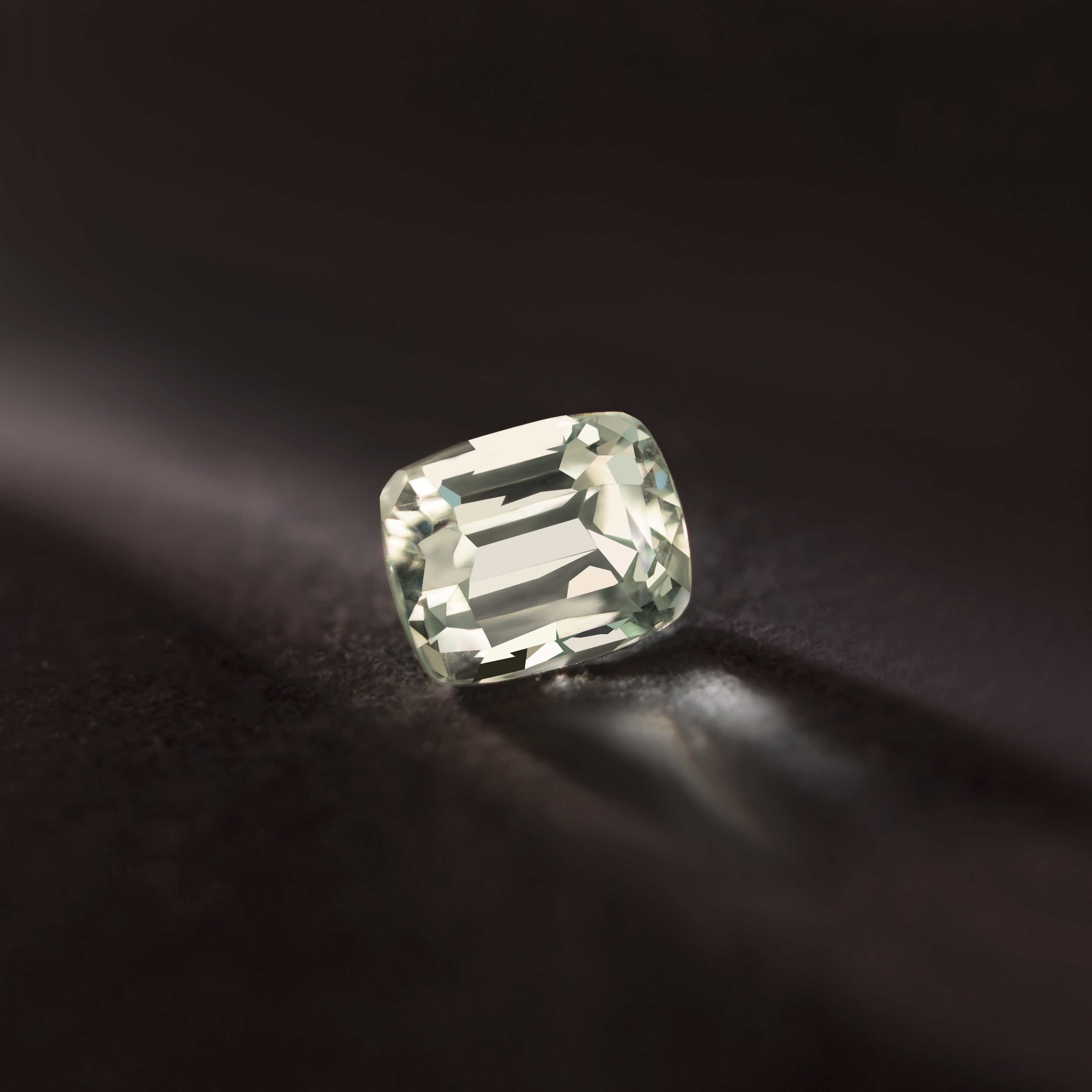 Cushion Natural Gemstone Tourmaline Light Green 2.0 CT