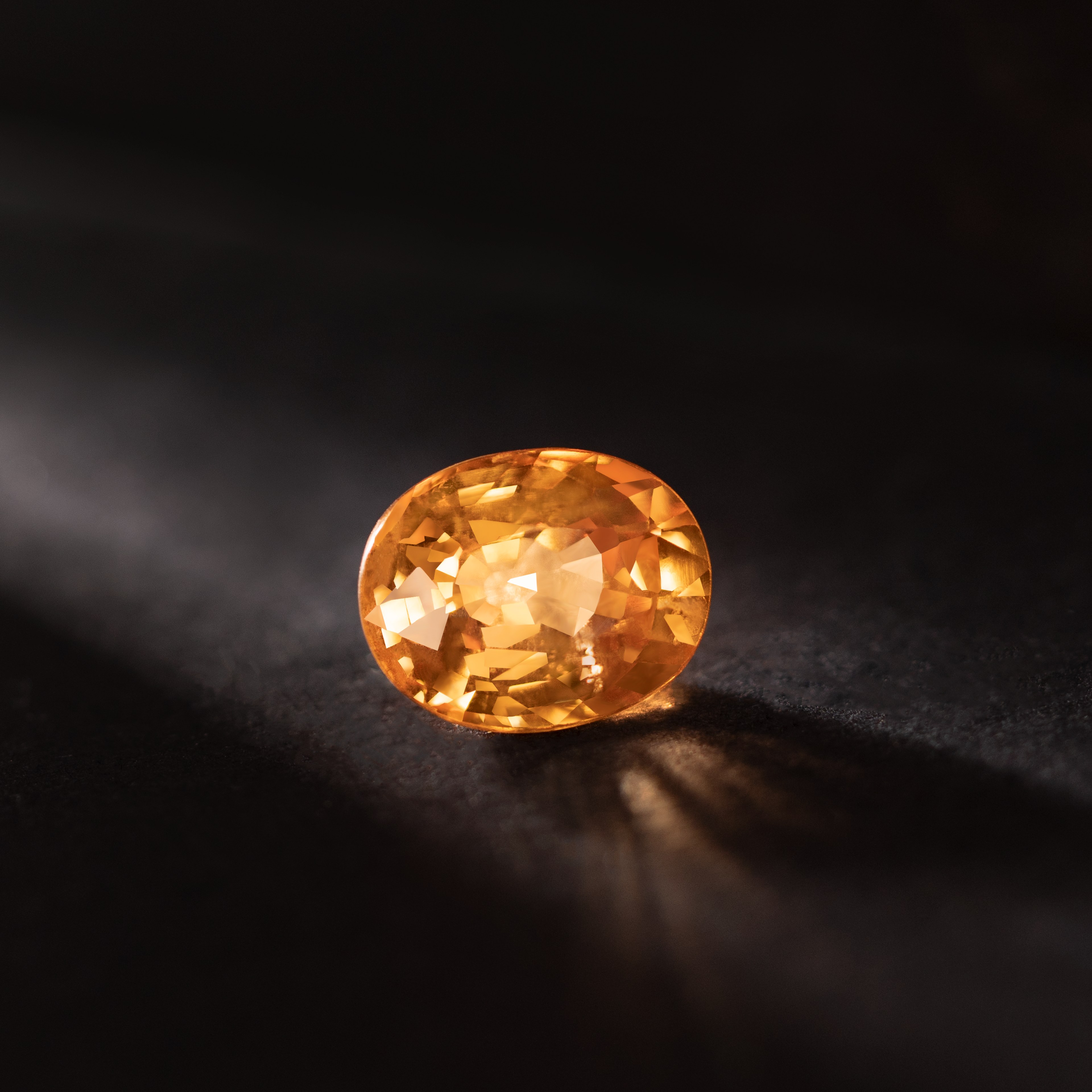 Oval Natural Colored Gemstone Garnet Fanta Stone Orange 2.09 CT