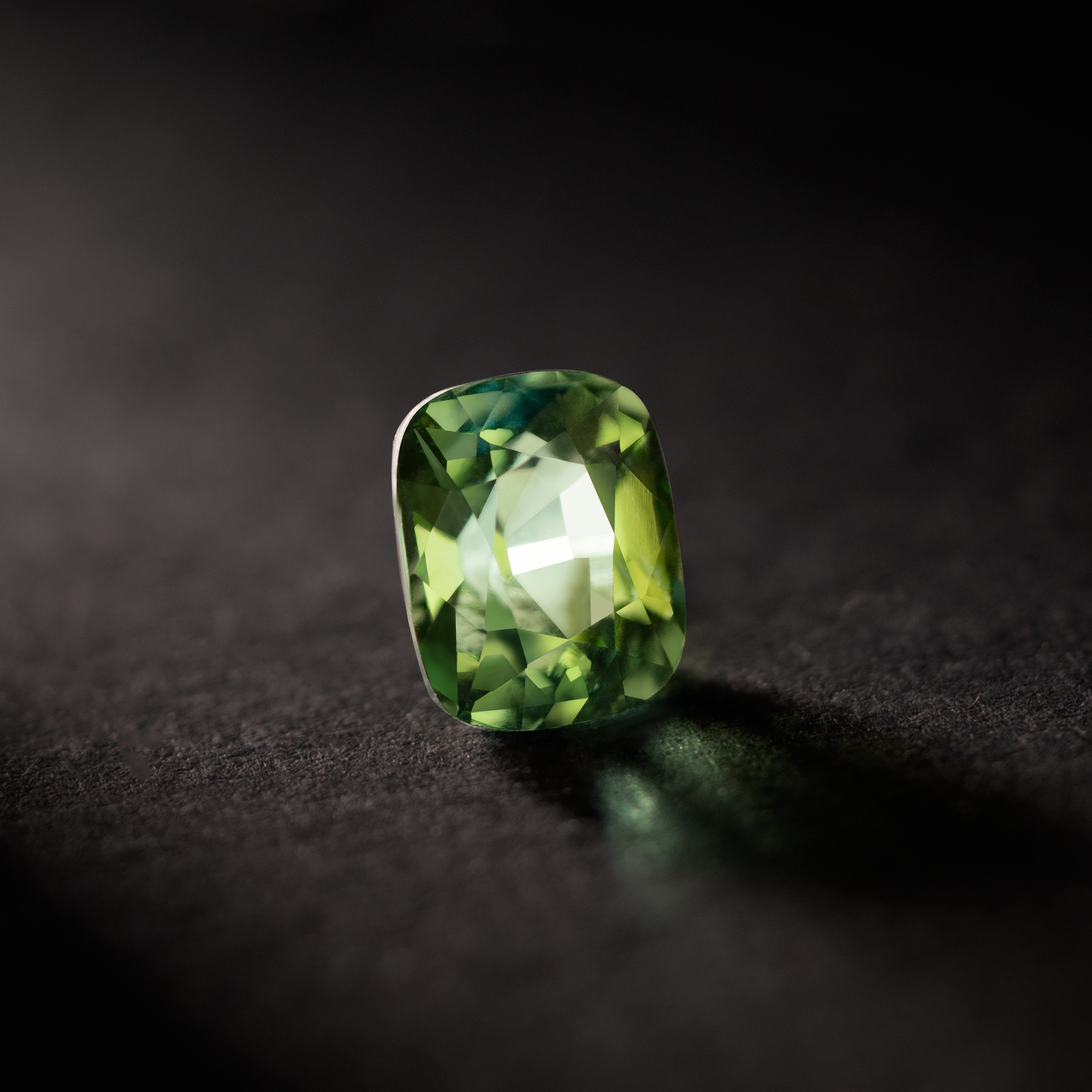 Cushion Natural Colored Gemstone Tourmaline Green 1.17 CT