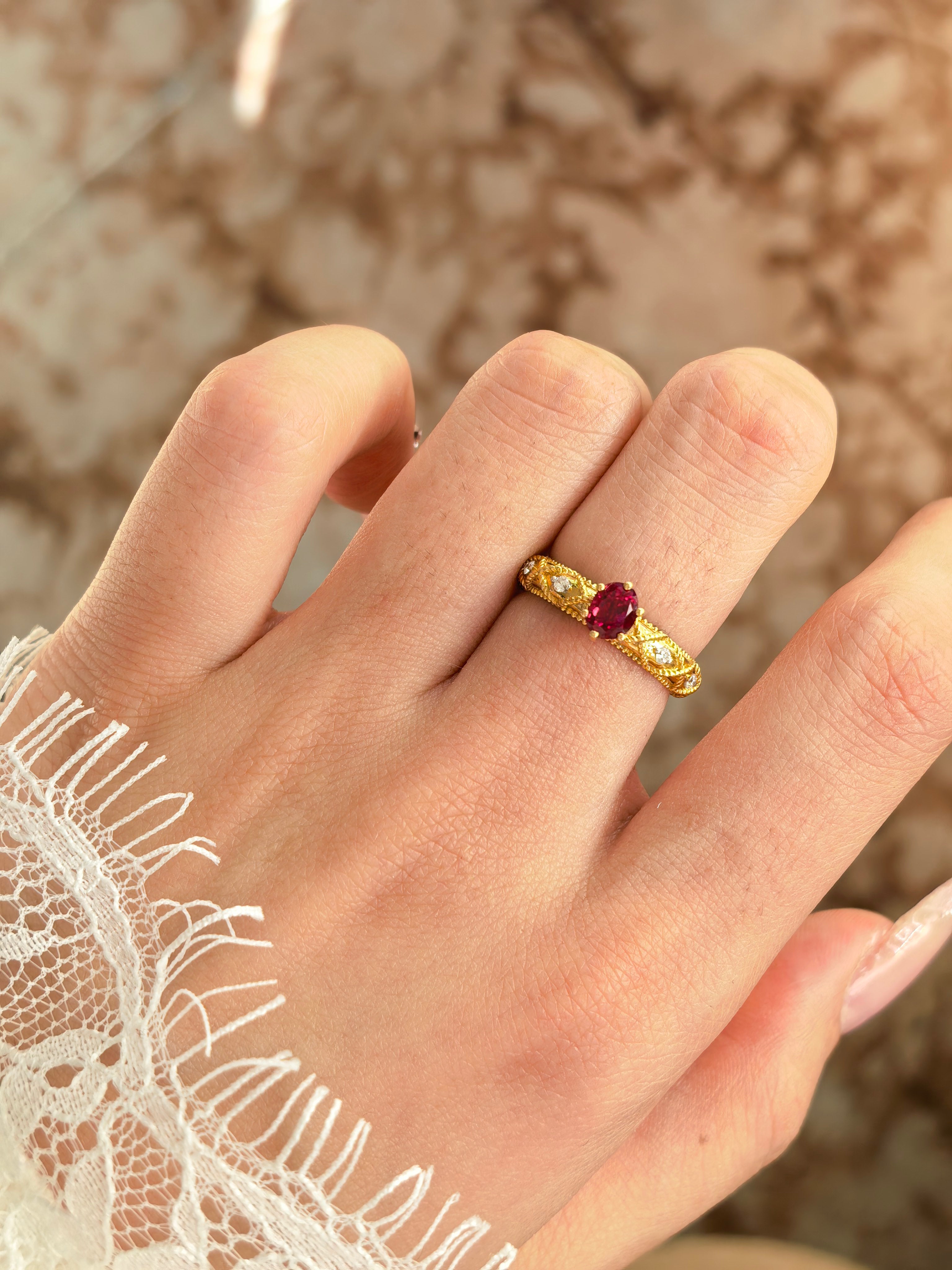 Ruby 18K Gold Ring