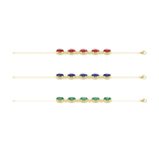 Natural Multi-stone Gold bracelet