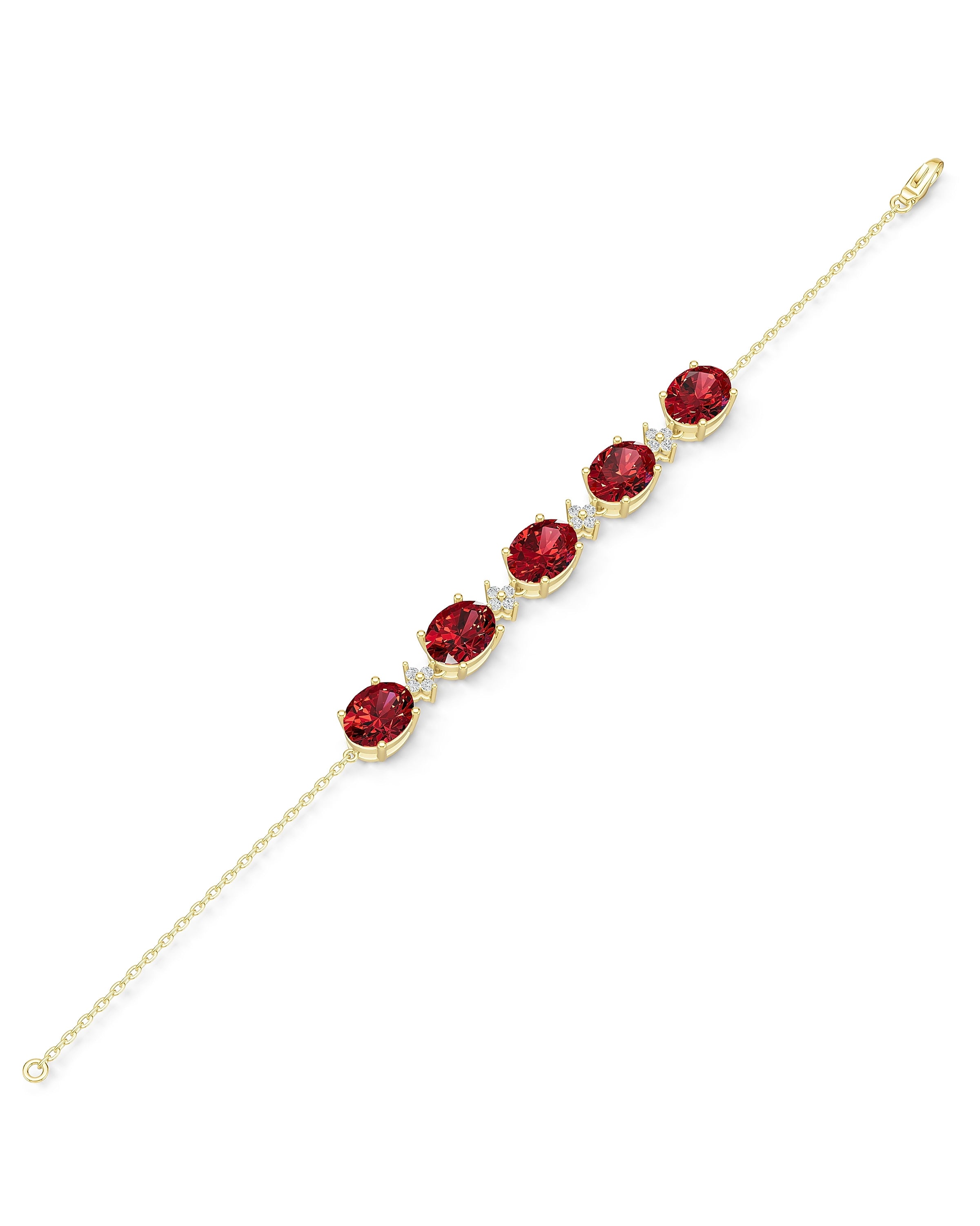 Natural Multi-stone Gold bracelet