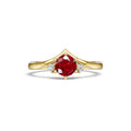 "Queen of Hearts" 18K Gold Ruby & Diamond Ring