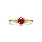 "Queen of Hearts" 18K Gold Ruby & Diamond Ring
