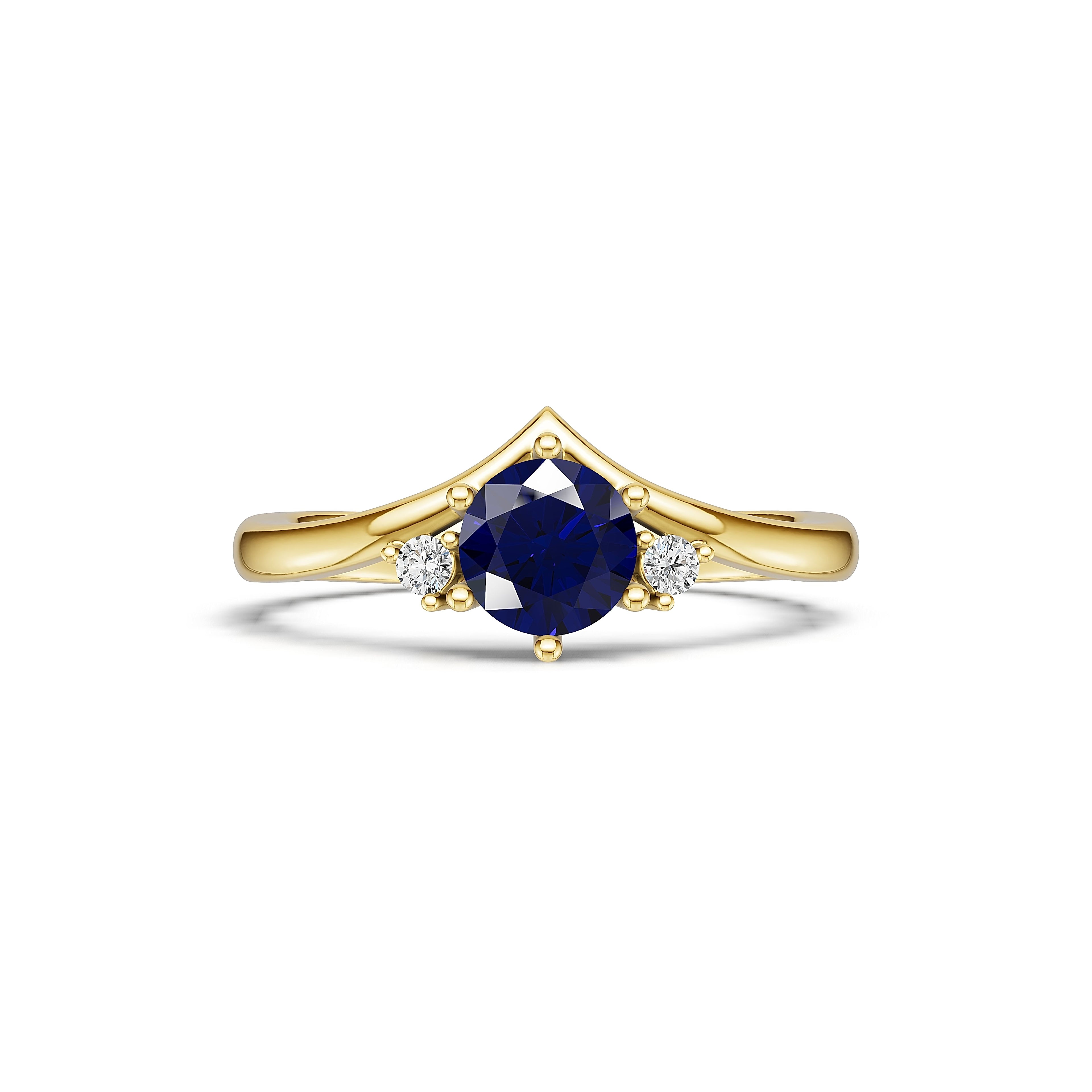 "Queen of Hearts" 18K Gold Sapphire & Diamond Ring