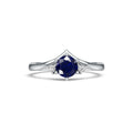 "Queen of Hearts" 18K White Gold Sapphire & Diamond Ring