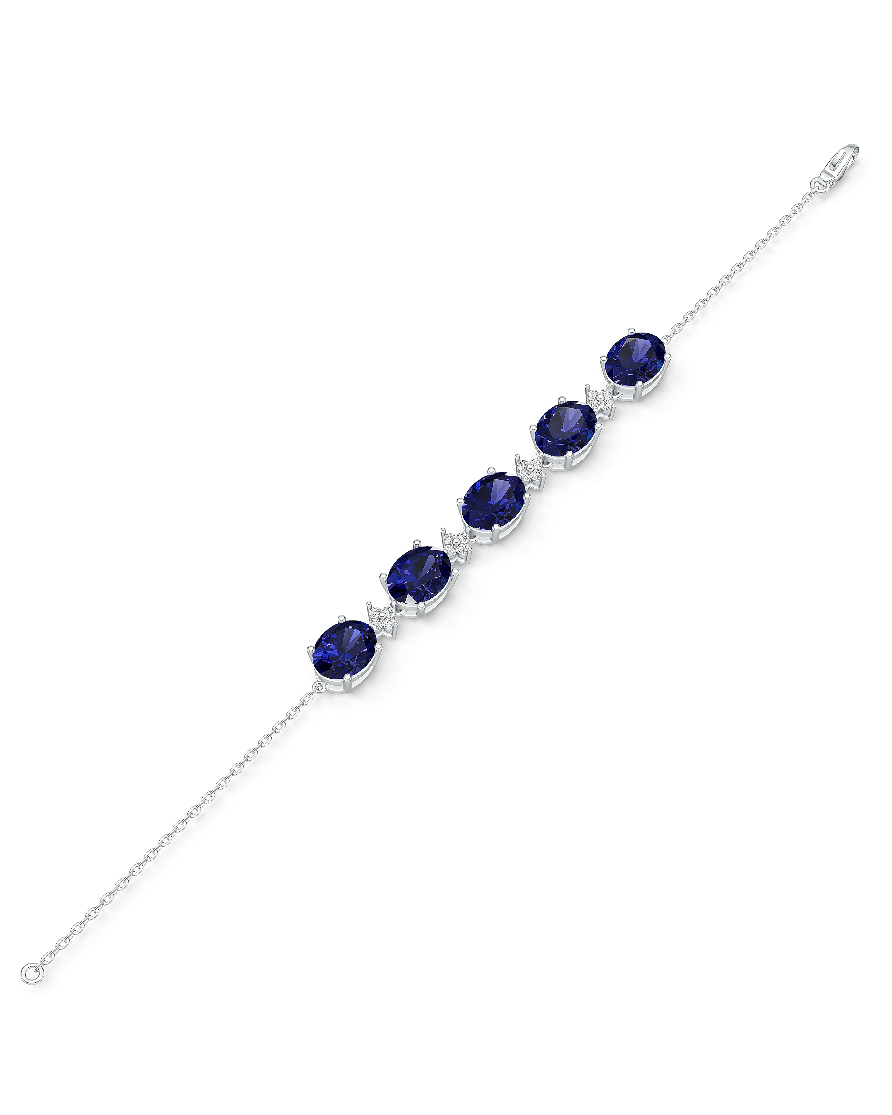 Natural Multi-stone Gold bracelet