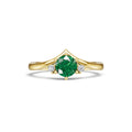 "Queen of Hearts" 18K Gold Emerald & Diamond Ring