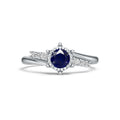 18K White Gold Sappire Diamond Ring