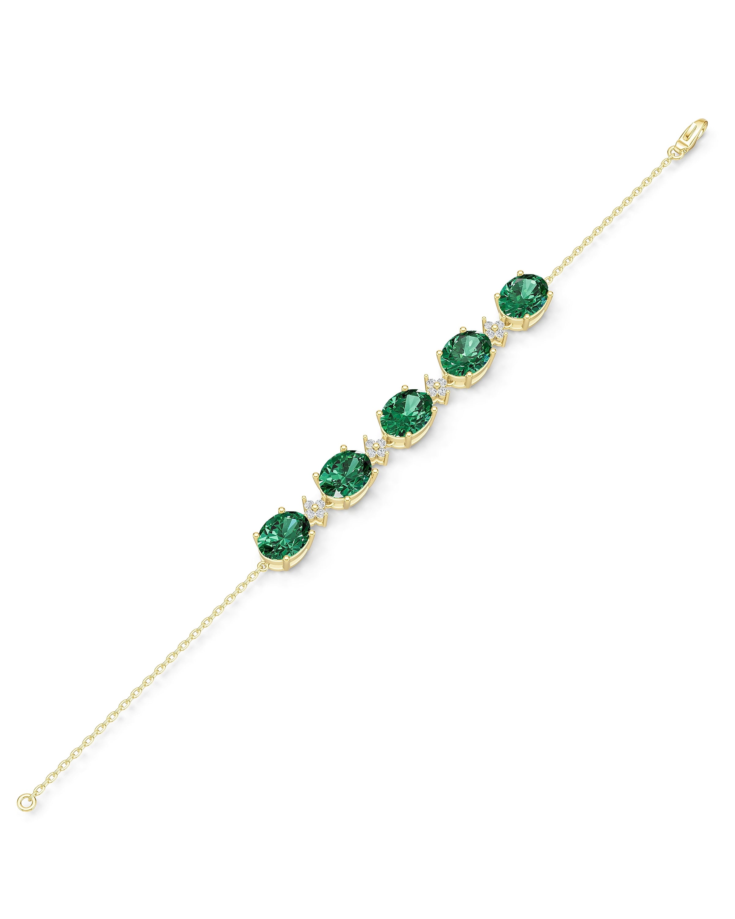 Natural Multi-stone Gold bracelet