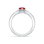 "Queen of Hearts" 18K White Gold Ruby & Diamond Ring