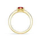 "Queen of Hearts" 18K Gold Ruby & Diamond Ring