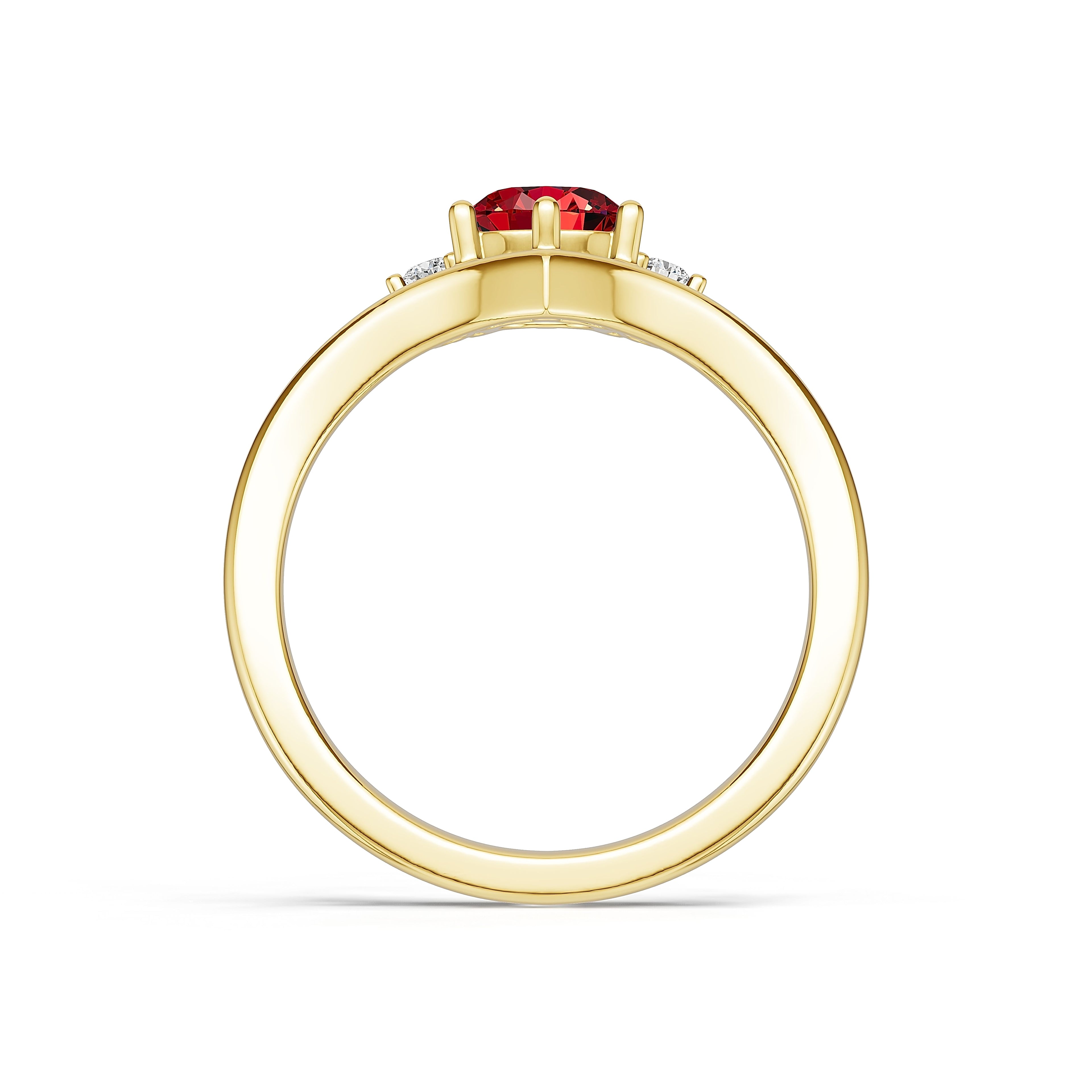 "Queen of Hearts" 18K Gold Ruby & Diamond Ring
