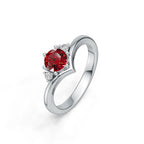 "Queen of Hearts" 18K White Gold Ruby & Diamond Ring