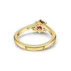 "Queen of Hearts" 18K Gold Ruby & Diamond Ring