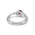 "Queen of Hearts" 18K White Gold Ruby & Diamond Ring