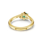 "Queen of Hearts" 18K Gold Emerald & Diamond Ring