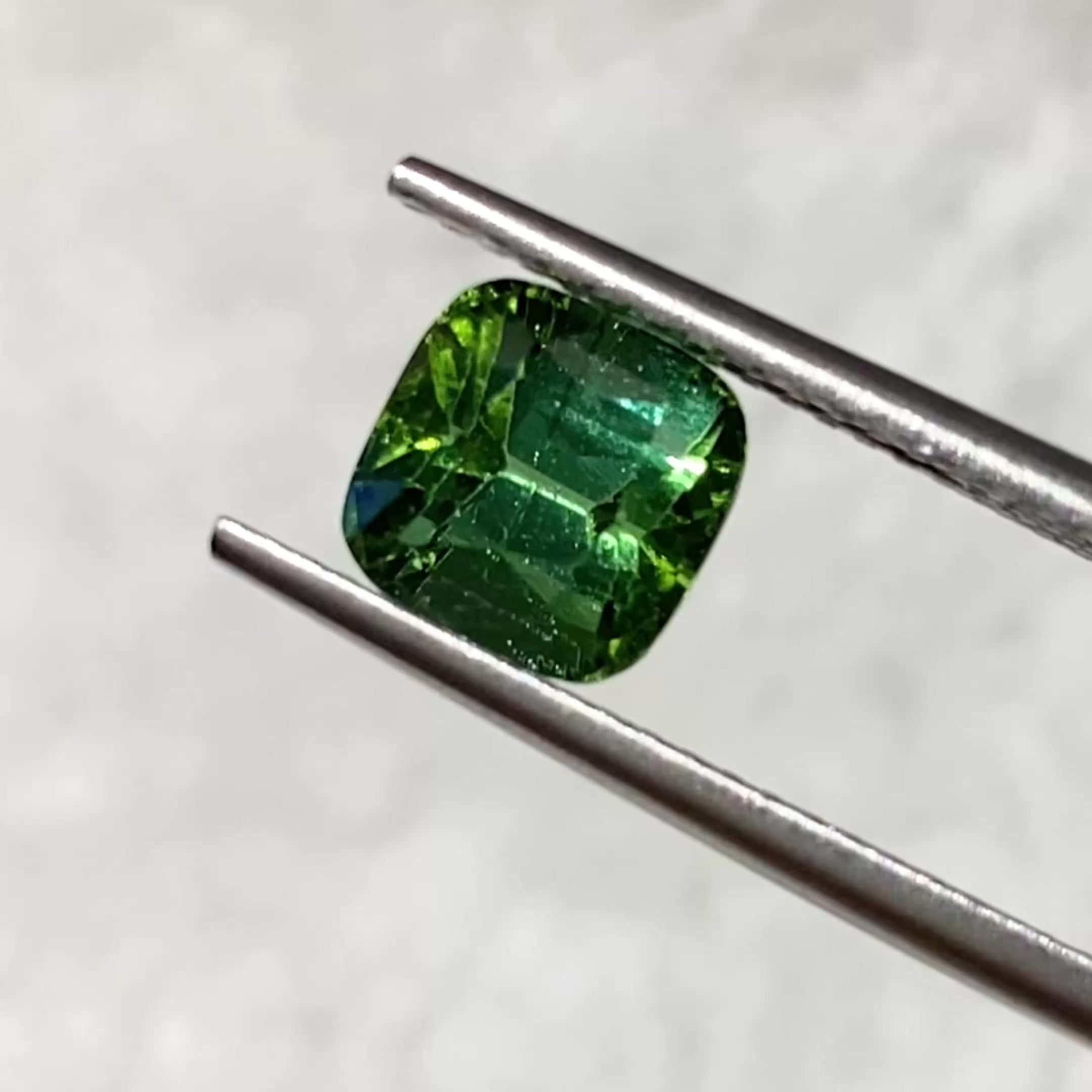 Cushion Natural Colored Gemstone Green Tourmaline 1.87 CT