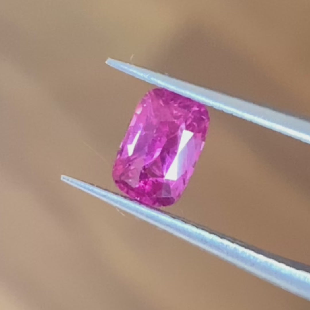 Cushion Natural Gemstone Spinel Pink Mahengeite 1.09 CT