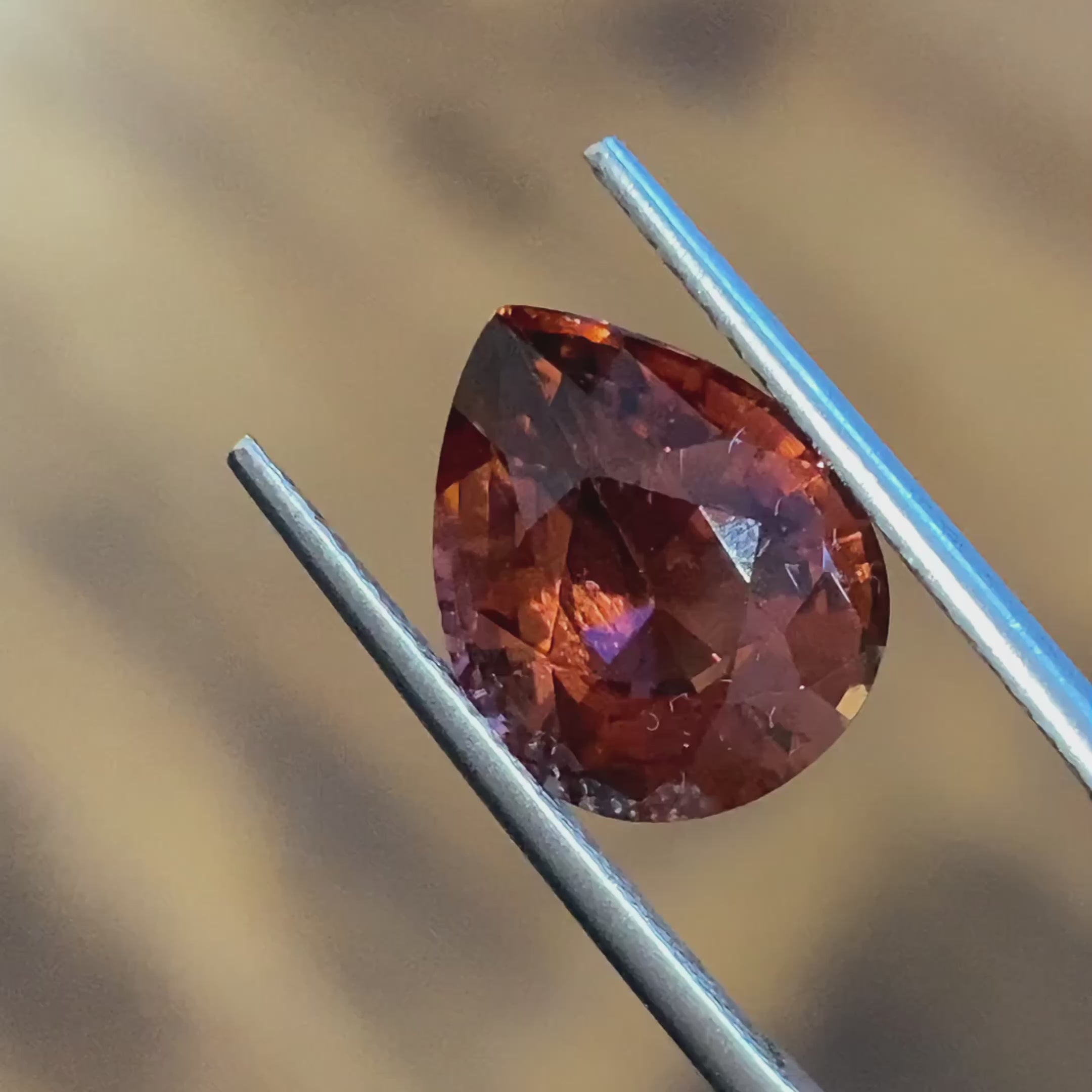 Pear Natural Tourmaline Rubellite Orange Gemstone 4.46 CT