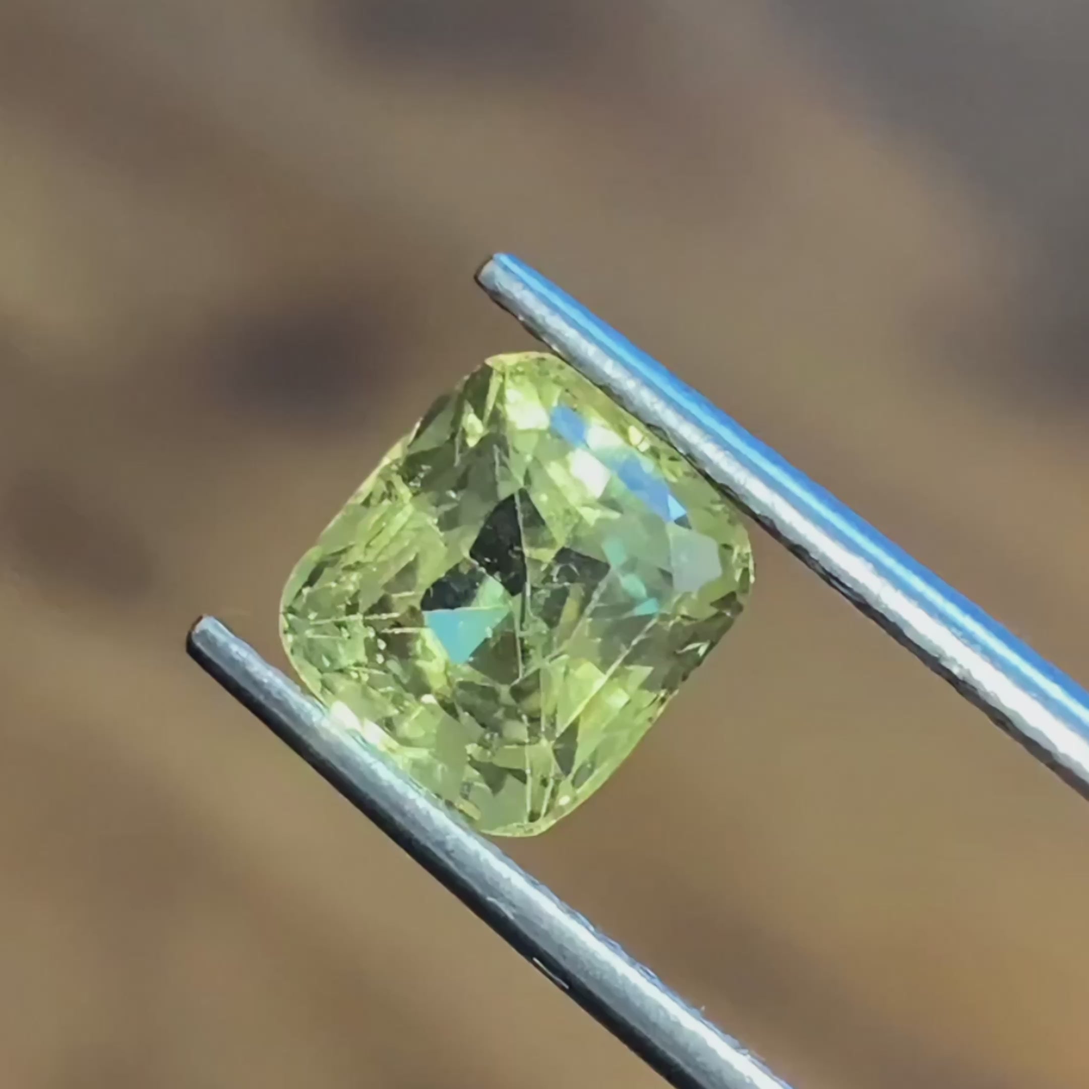 Cushion Natural Colored Sapphire Gemstone Yellow 3.04 CT