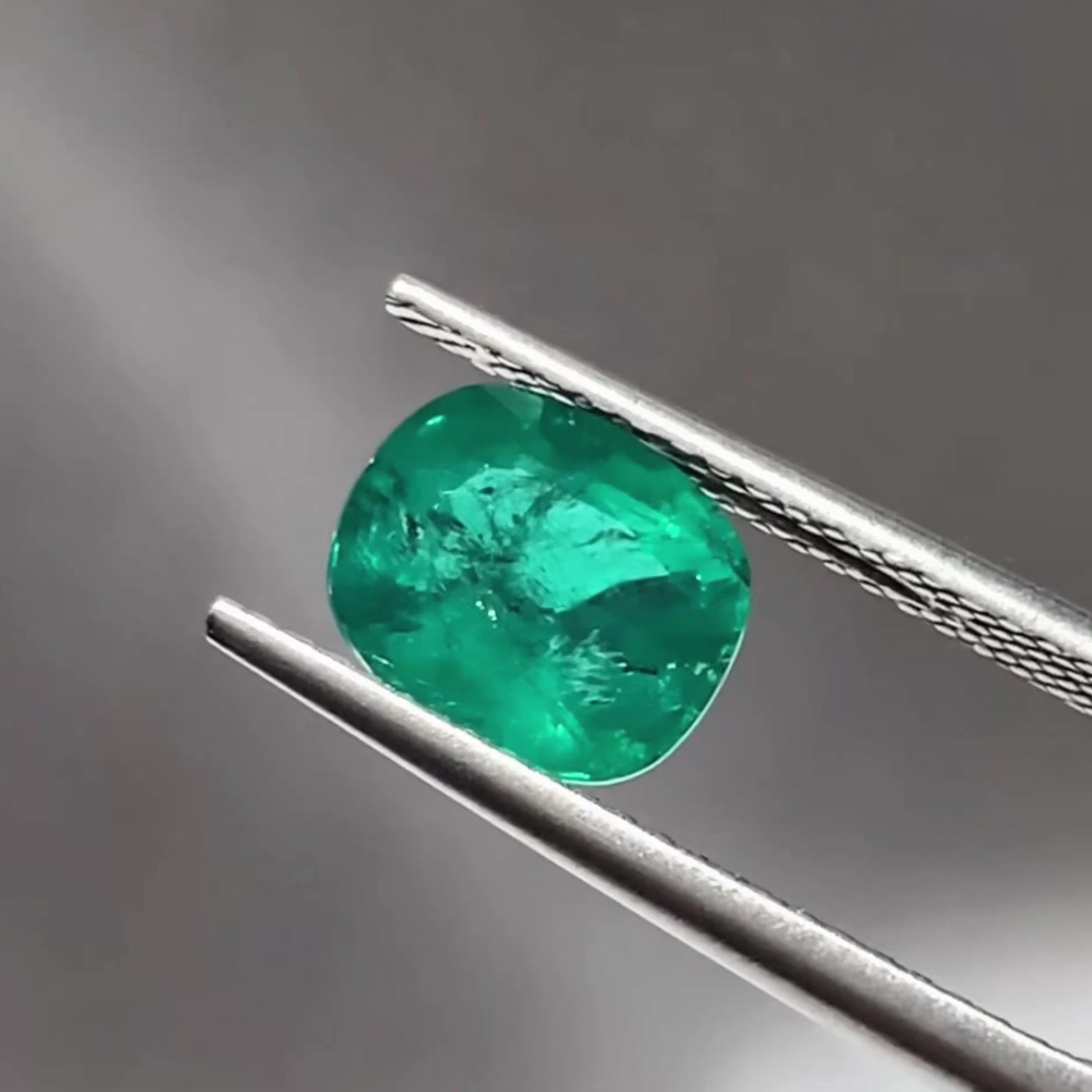 Cushion Natural Colored Gemstone Green Emerald 1.81 CT