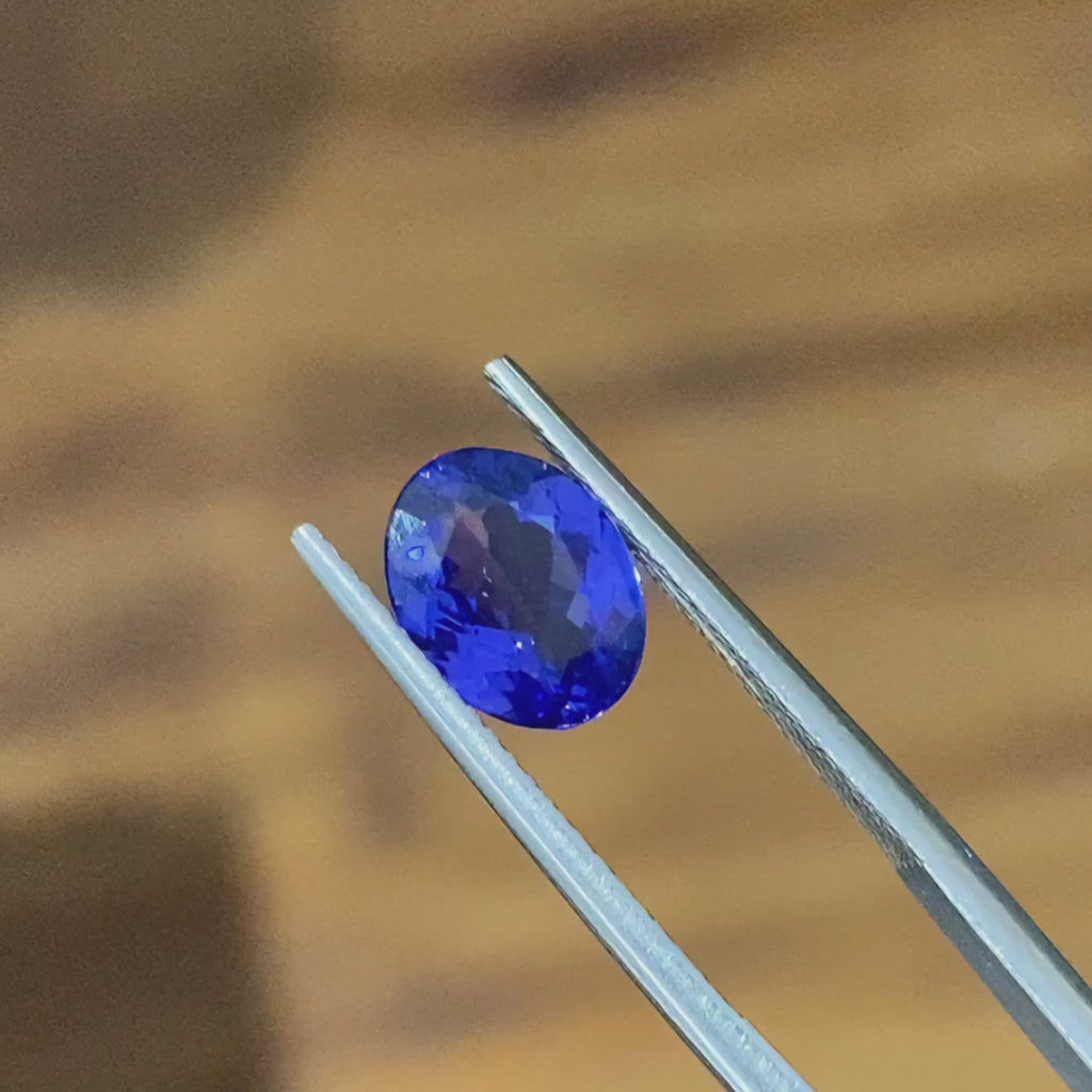 Oval Natural Tanzanite Blue Purple 1.74CT