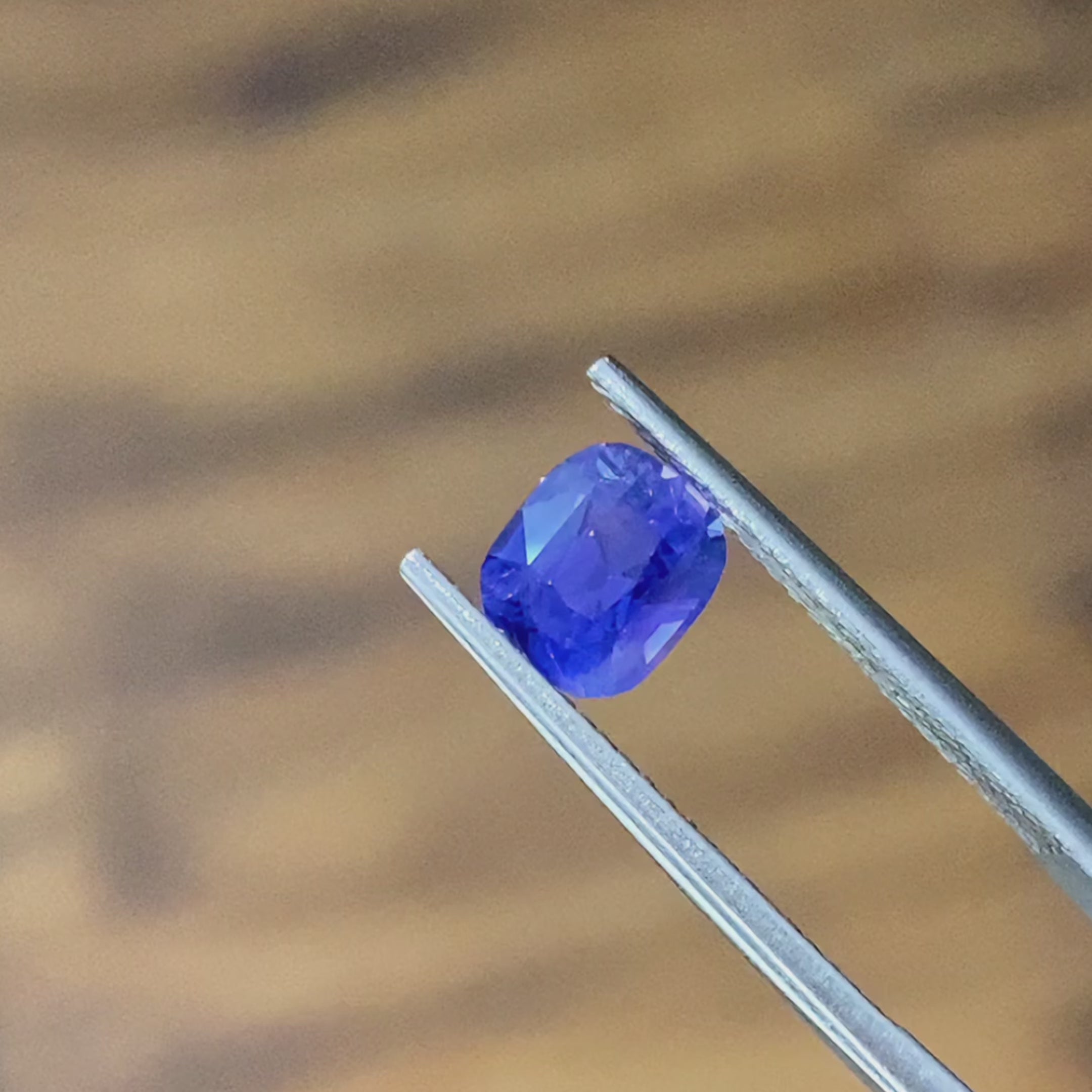 Cushion Natural Colored Gemstone Blue-Purple Sapphire 1.54CT