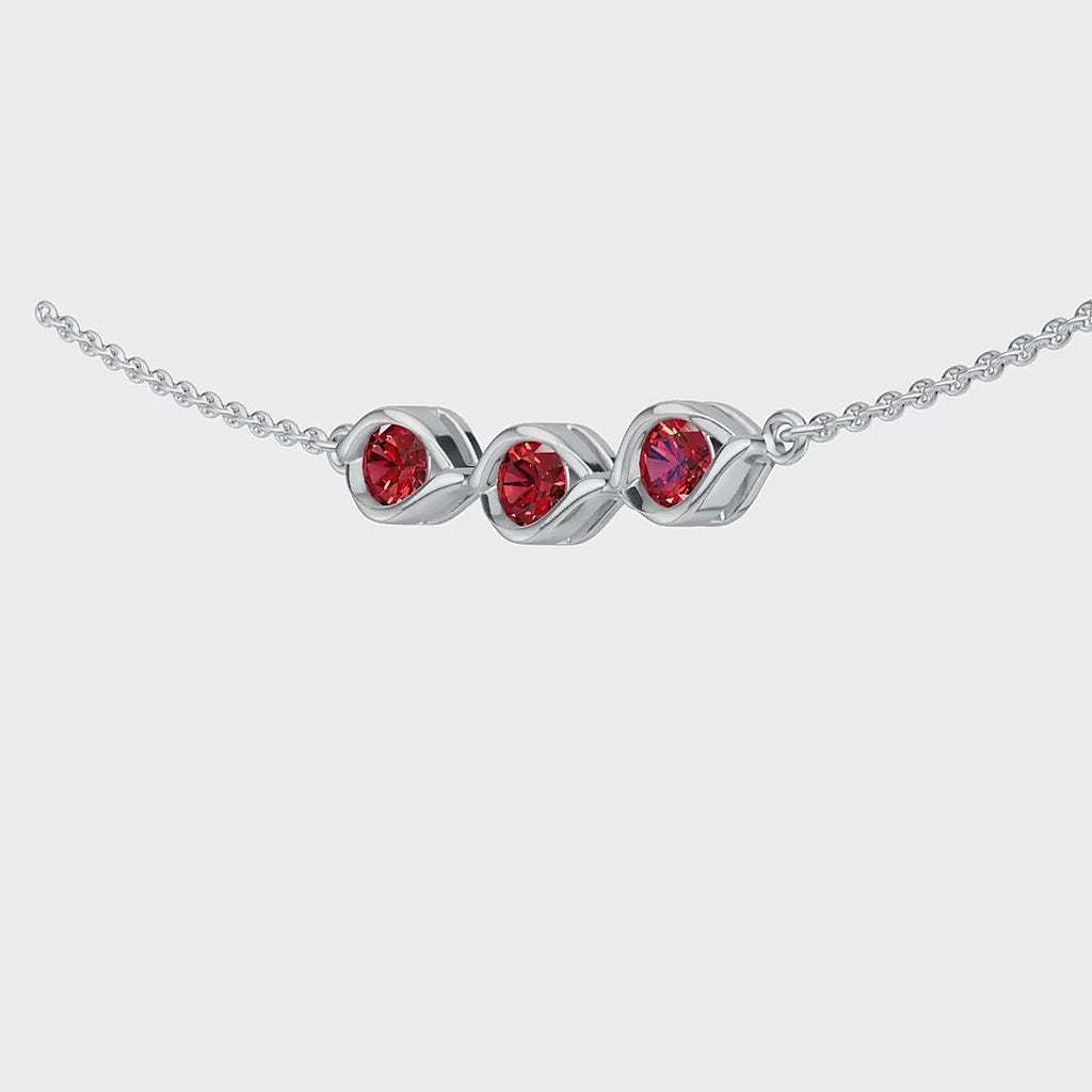 "Our Trilogy" 18K Gold Necklace