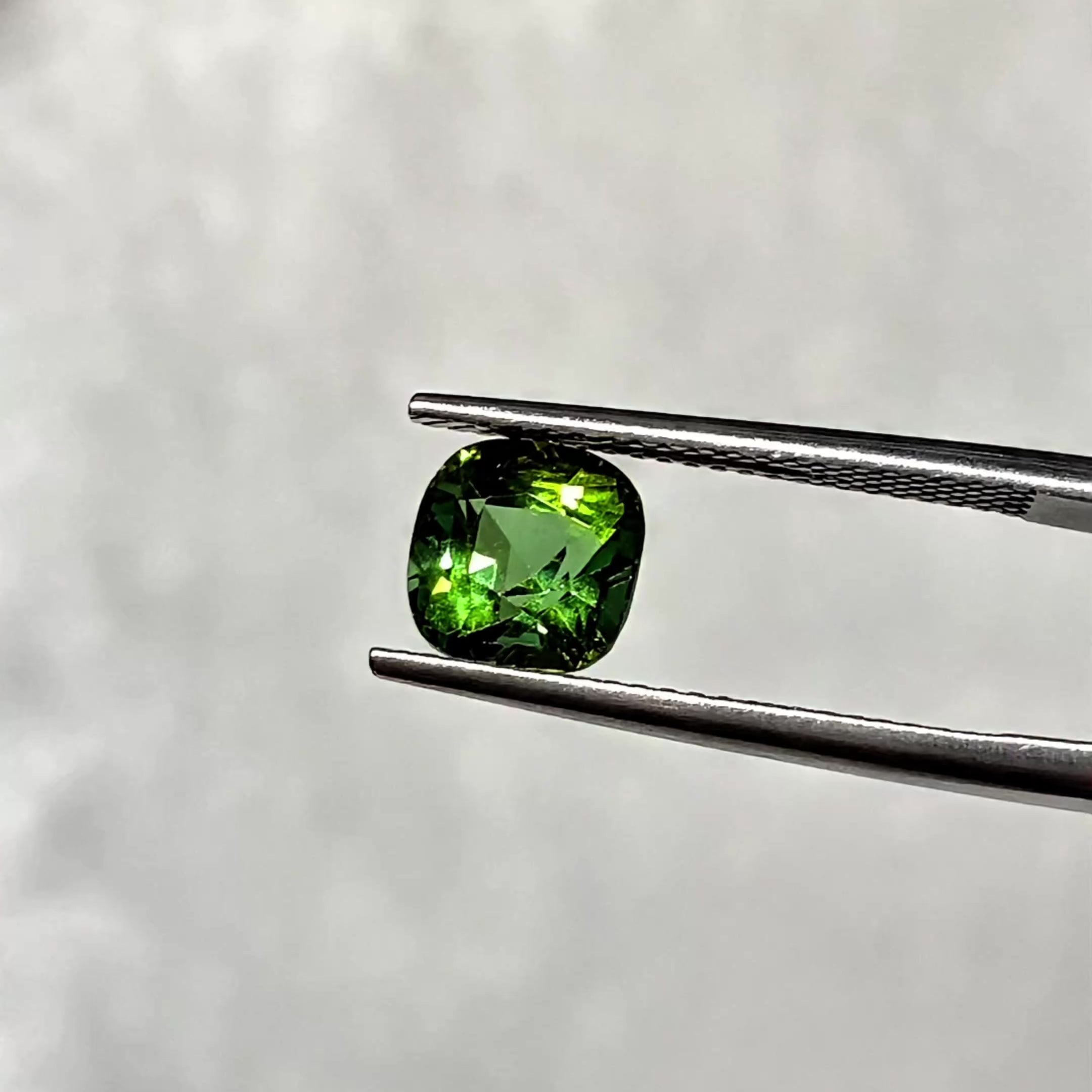 Cushion Natural Colored Gemstone Green Tourmaline 1.88 CT