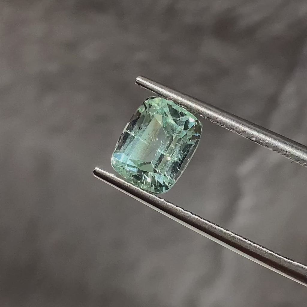 Cushion Natural Gemstone Tourmaline Light Green 2.0 CT