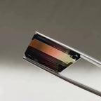 Rectangular Natural Gemstone Watermelon Color Tourmaline Two-color 15.8 CT