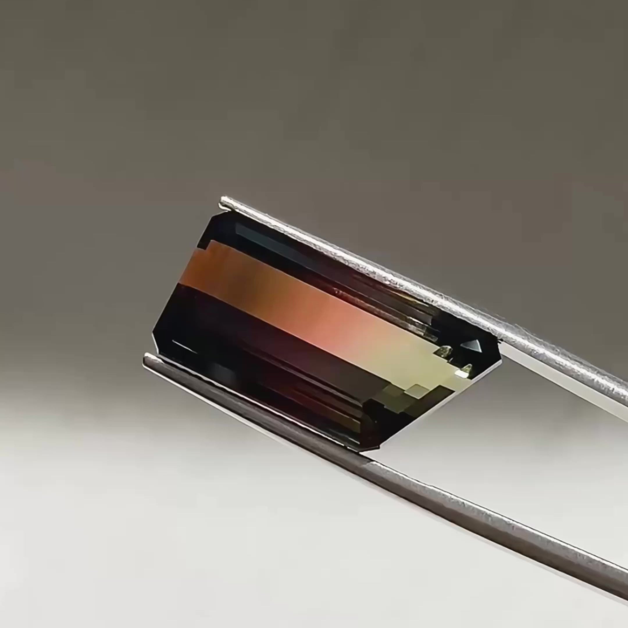 Rectangular Natural Gemstone Watermelon Color Tourmaline Two-color 15.8 CT