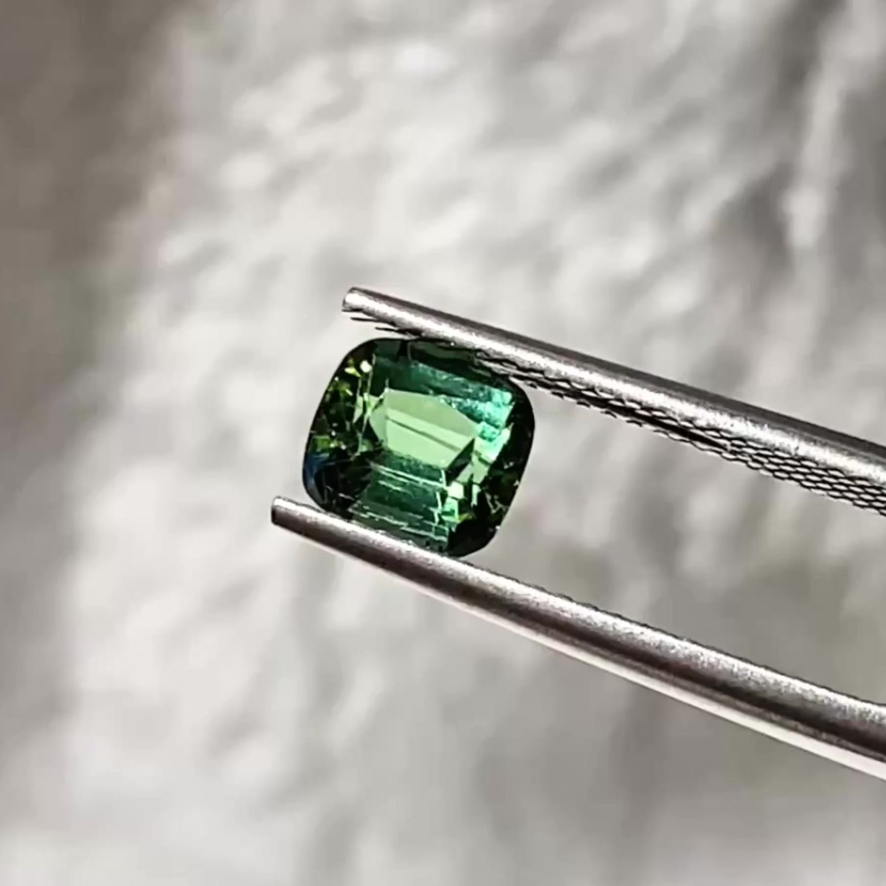 Cushion Natural Colored Gemstone Green Tourmaline 1.33 CT