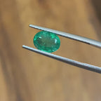 Oval Natural Emerald Gemstone Muzo Vivid Green 1.25 CT