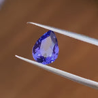Pear Natural Tanzanite Blue Purple 1.5 CT