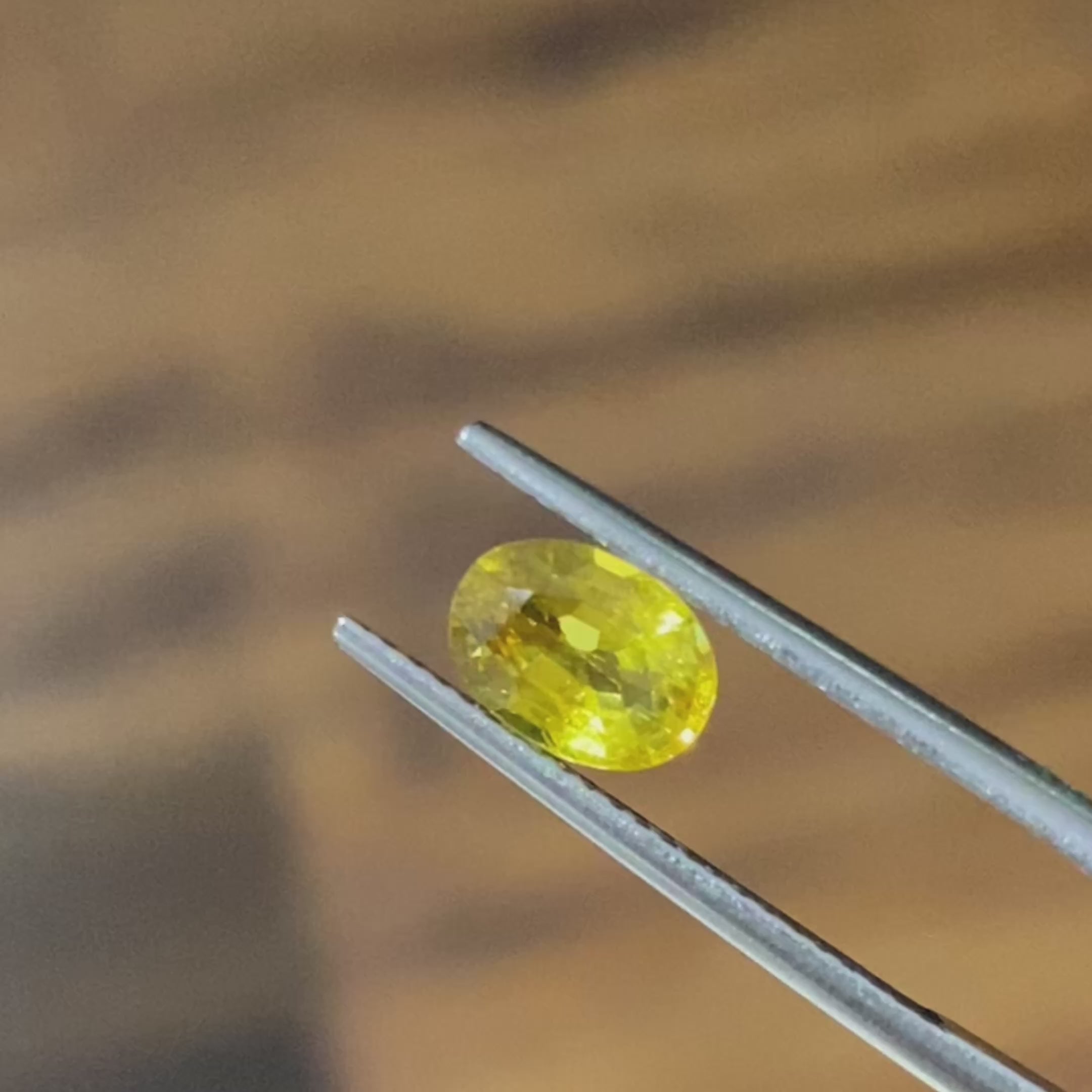 Oval Natural Colored Sapphire Yellow 1.43 CT