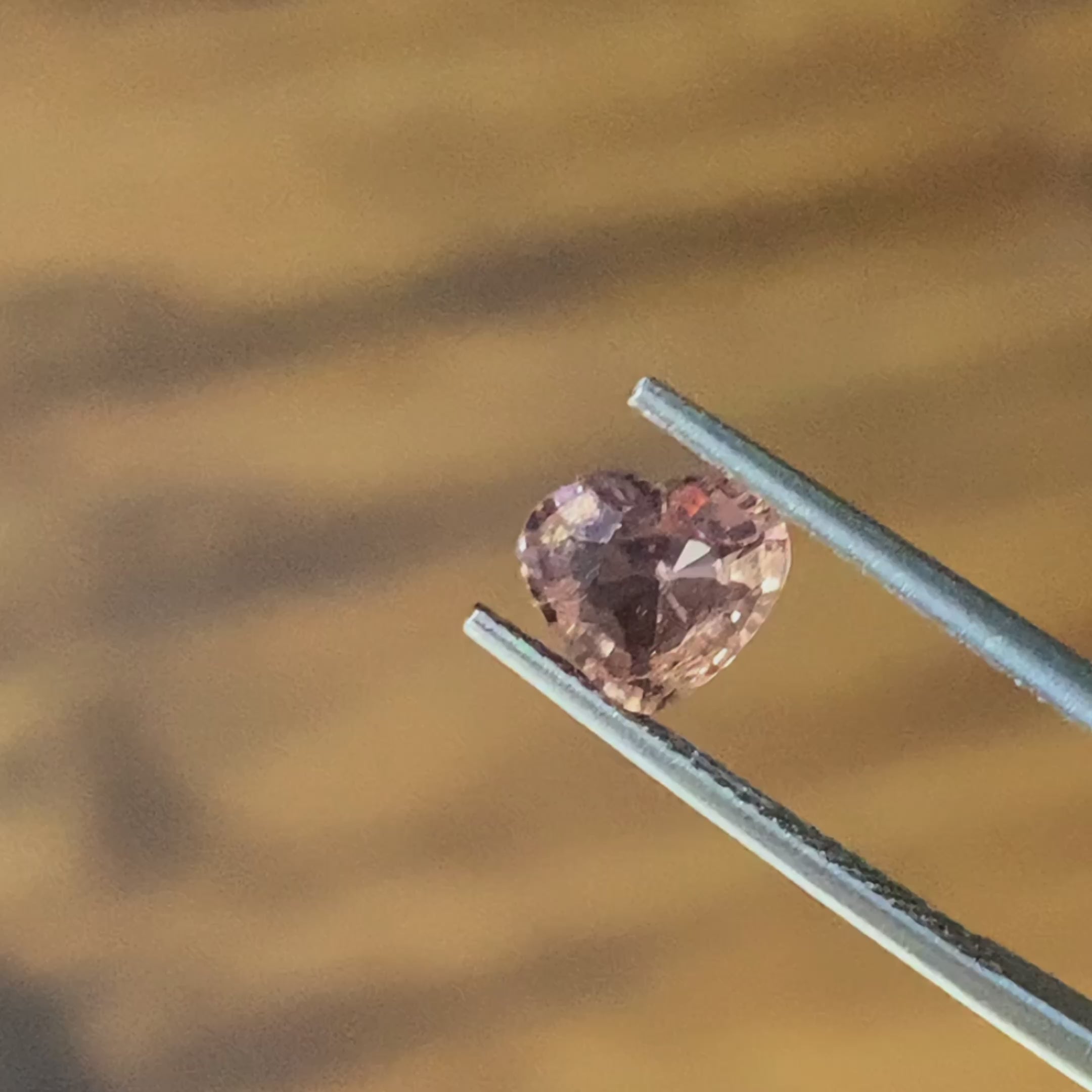 Heart Natural Colored Gemstone Light Brown Sapphire 1.5 CT
