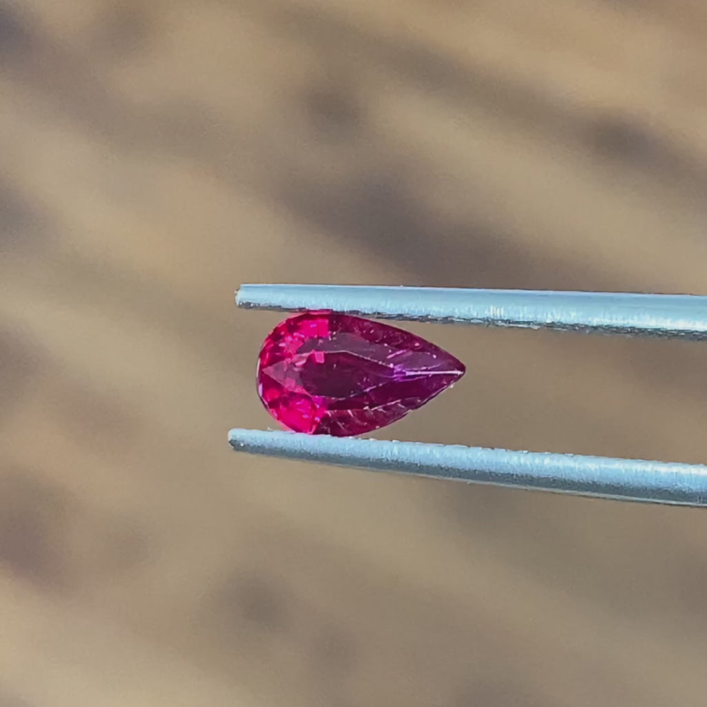 Pear Natural Ruby Pigeon Blood Red Vivid Red 1.01CT