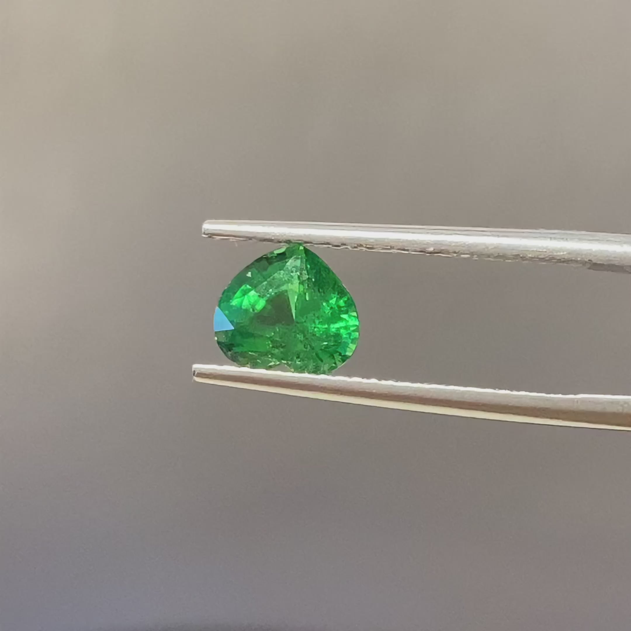 Heart-shaped Natural Colored Gemstone Garnet Tsavorite Posidonia Green 1.62ct