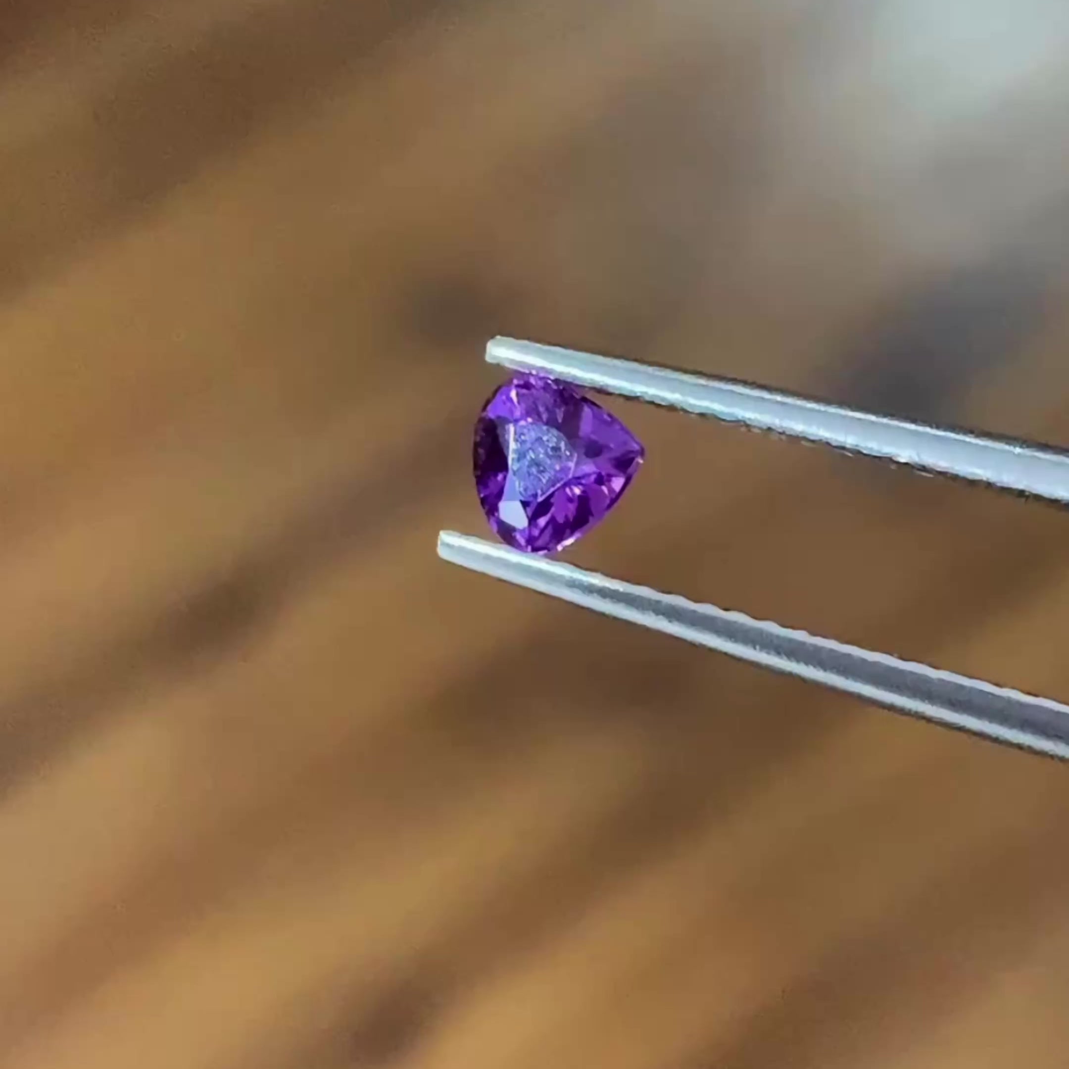 Peach Natural Colored Gemstone Purple Sapphire 0.45+0.5 CT